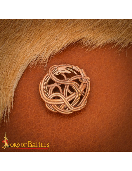 Viking serpent buckle for belt, in...