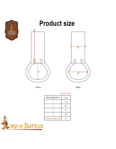 Celtic Sheath for Axes in Brown Leather