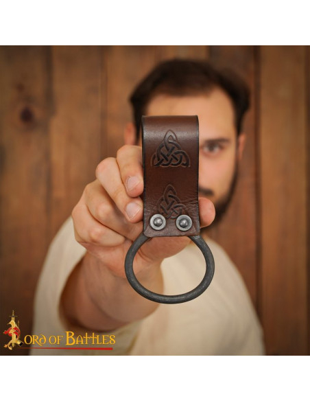 Celtic Sheath for Axes in Brown Leather