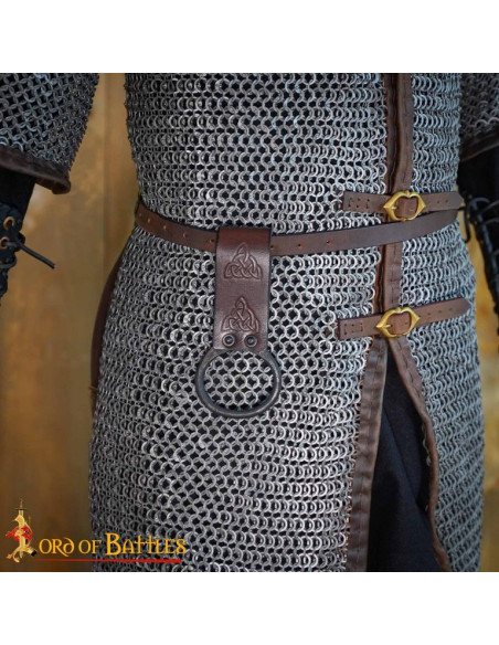 Celtic Sheath for Axes in Brown Leather