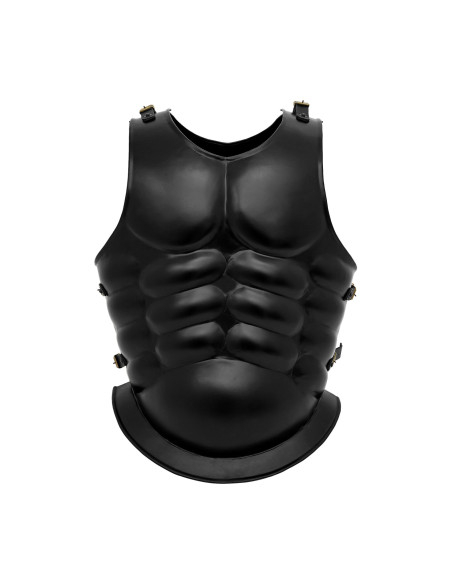 Roman cuirass blackened steel with...
