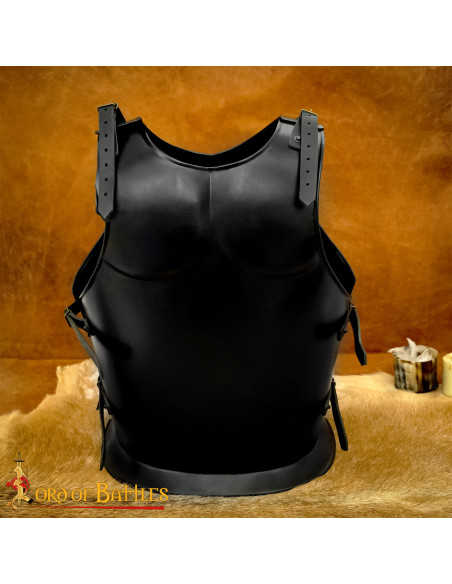 Roman cuirass blackened steel with...