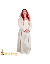 Medieval sorceress dress with hood, in cotton