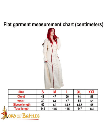 Medieval sorceress dress with hood,...