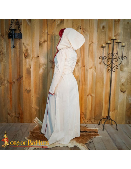 Medieval sorceress dress with hood,...
