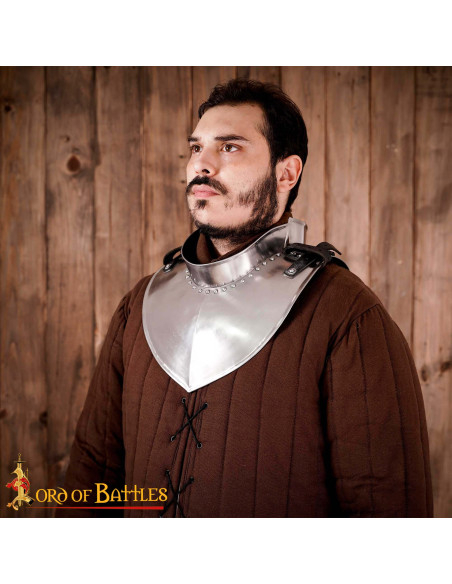 Medieval knight's gorget, polished...