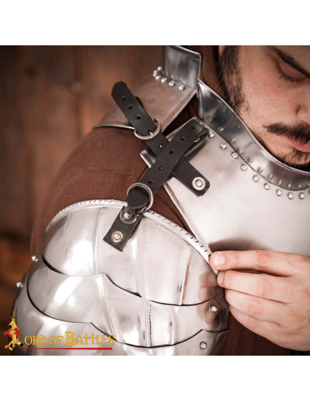 Medieval knight's gorget, polished...