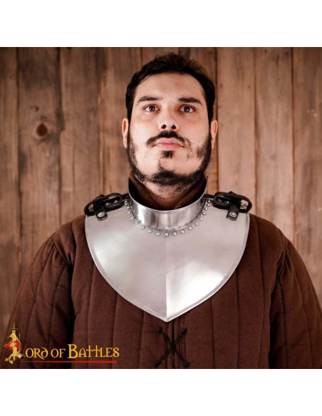 Medieval knight's gorget, polished...