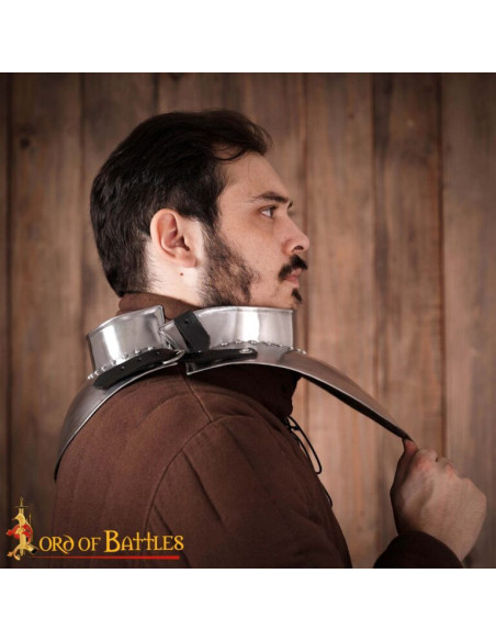 Medieval knight's gorget, polished...