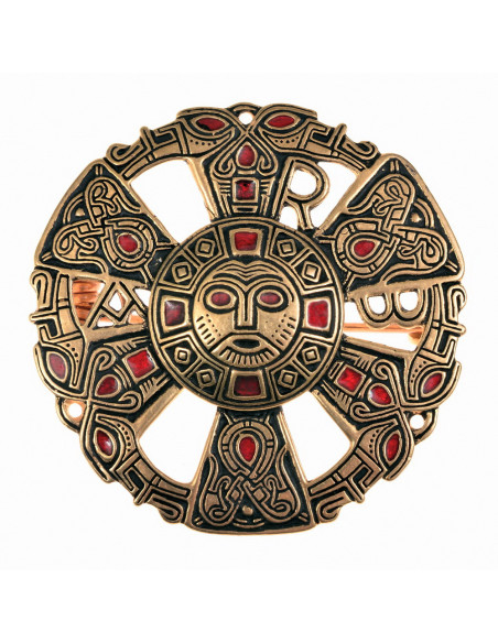 Medieval bronze brooch from Limons,...