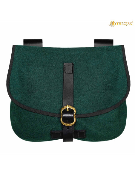 Medieval bag for LARP in green