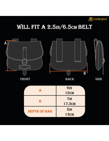Medieval bag for LARP in green