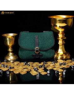 Medieval bag for LARP in green 2
