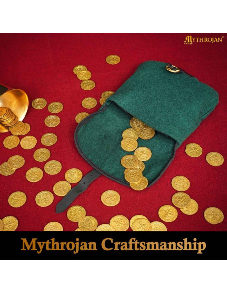 Medieval bag for LARP in green