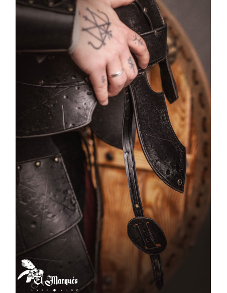 Baldur Spangenhelm helmet in leather,...