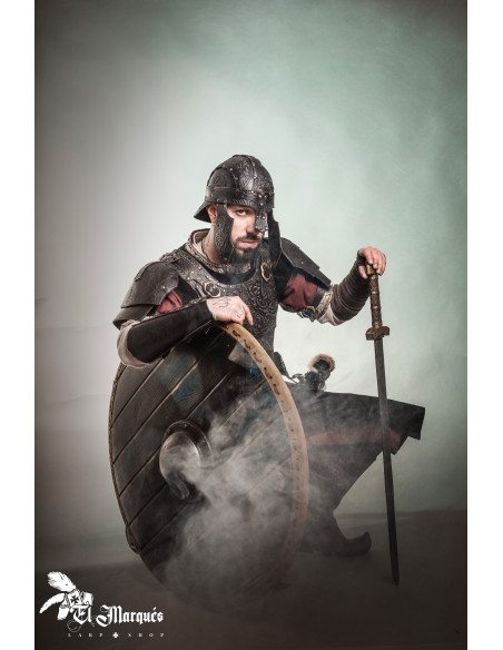 Baldur Spangenhelm helmet in leather,...