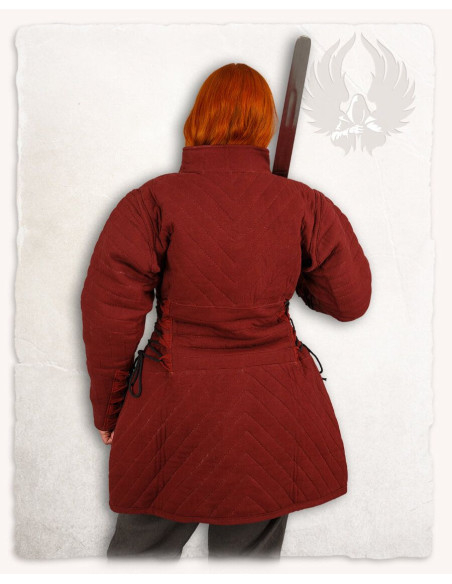 Medieval Gambeson Diana in Red Medieval Gambeson Diana in Red