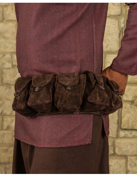 Rickar Belt with 5 Pouches - Brown Rickar Belt with 5 Pouches - Brown