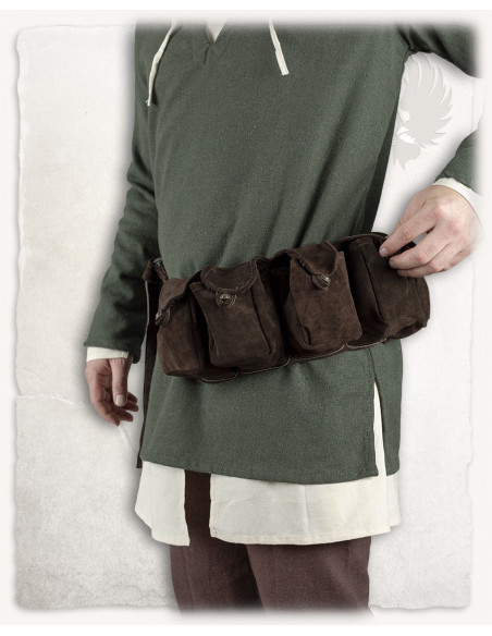 Rickar Belt with 5 Pouches - Brown Rickar Belt with 5 Pouches - Brown
