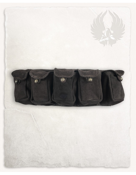 Rickar Belt with 5 Pouches - Brown Rickar Belt with 5 Pouches - Brown