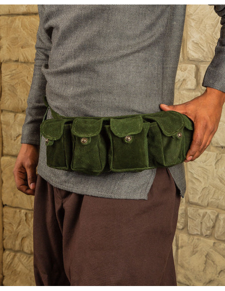Rickar Belt with 5 Pouches - Green