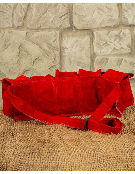 Rickar Belt with 5 Pouches - Red