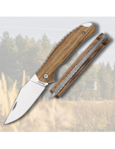 Hunting knife with wooden handle (19.6 cm.)