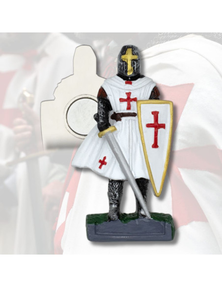 White Templar Knight Magnet with...
