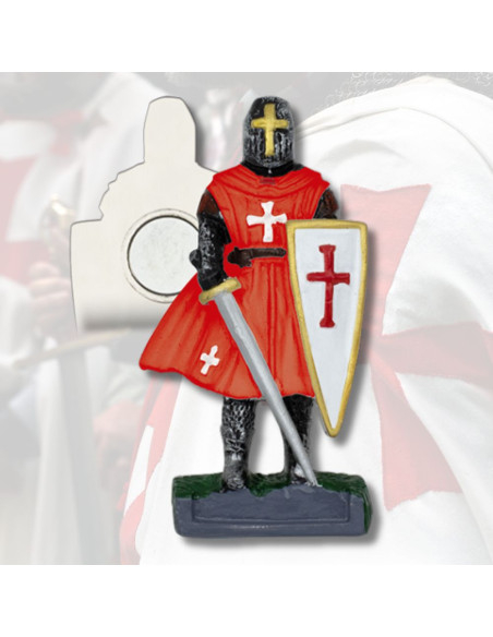 Red Templar Knight Magnet with Sword...
