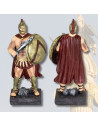Greek warrior figure with shield and sword (18 cm.)