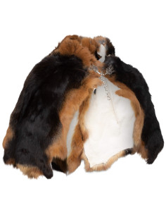 Short medieval cape made of rabbit fur