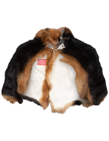 Short medieval cape made of rabbit fur