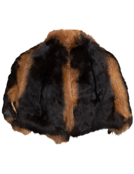 Short medieval cape made of rabbit fur