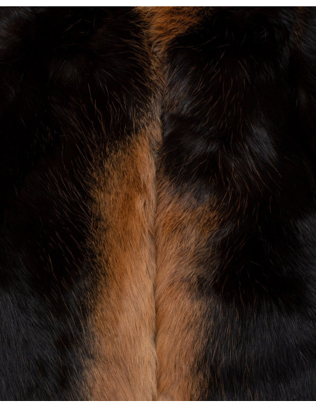 Short medieval cape made of rabbit fur