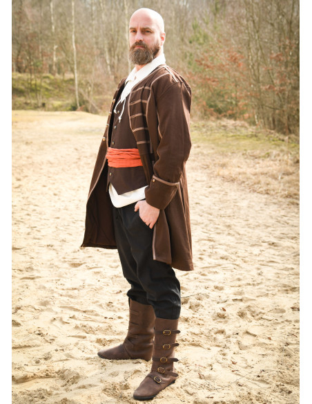 High medieval boots with buckle...