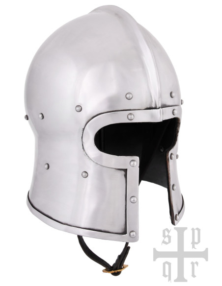 Medieval barbuta with T-shaped...