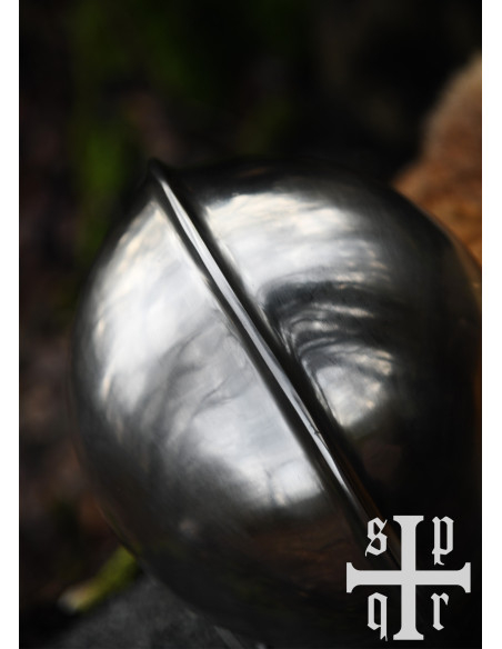 Medieval barbuta with T-shaped...