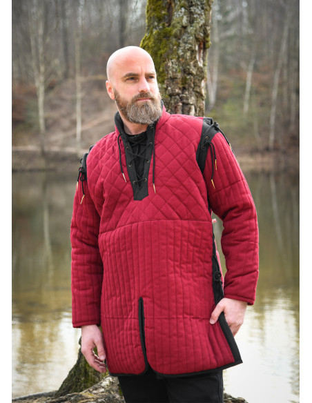 Red-black medieval gambeson,...