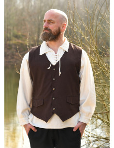 Brown medieval vest model Lasse
