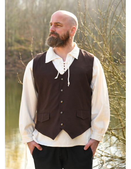 Brown medieval vest model Lasse