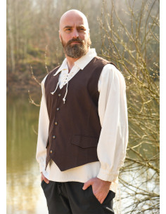 Brown medieval vest model Lasse 2