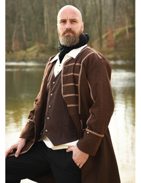 Brown medieval vest model Lasse