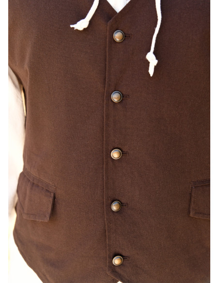 Brown medieval vest model Lasse