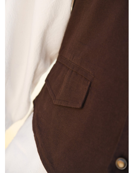 Brown medieval vest model Lasse