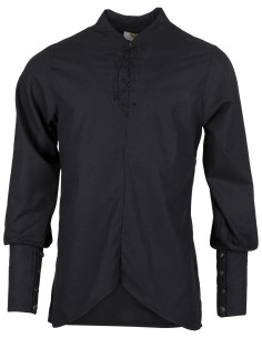 Medieval cotton shirt model Arantir, black