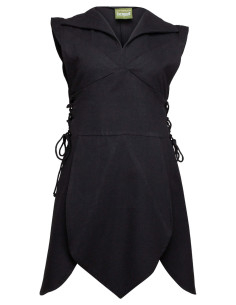 Medieval cotton tunic model Galatea, black