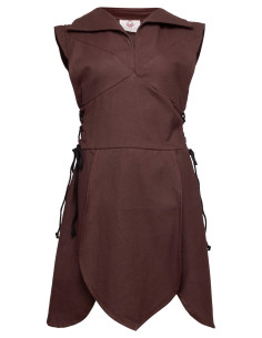 Medieval cotton tunic model Galatea, brown