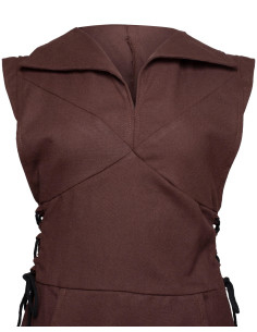 Medieval cotton tunic model Galatea, brown 2