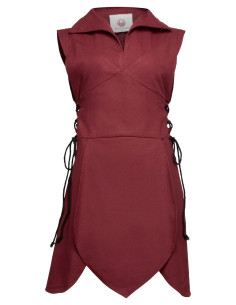 Medieval cotton tunic model Galatea, burgundy color