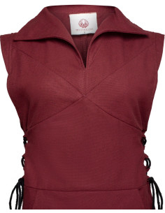 Medieval cotton tunic model Galatea, burgundy color 2